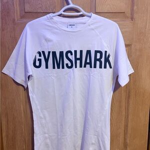 Gymshark White T‑Shirt with Black Chest Logo